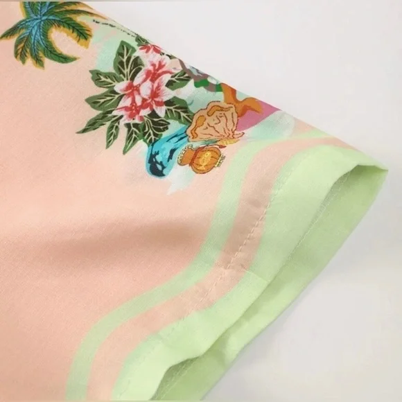 Cocomo Island Loose Fit Casual Shorts Set Single-Breasted Tropical Top - Picture 14 of 16